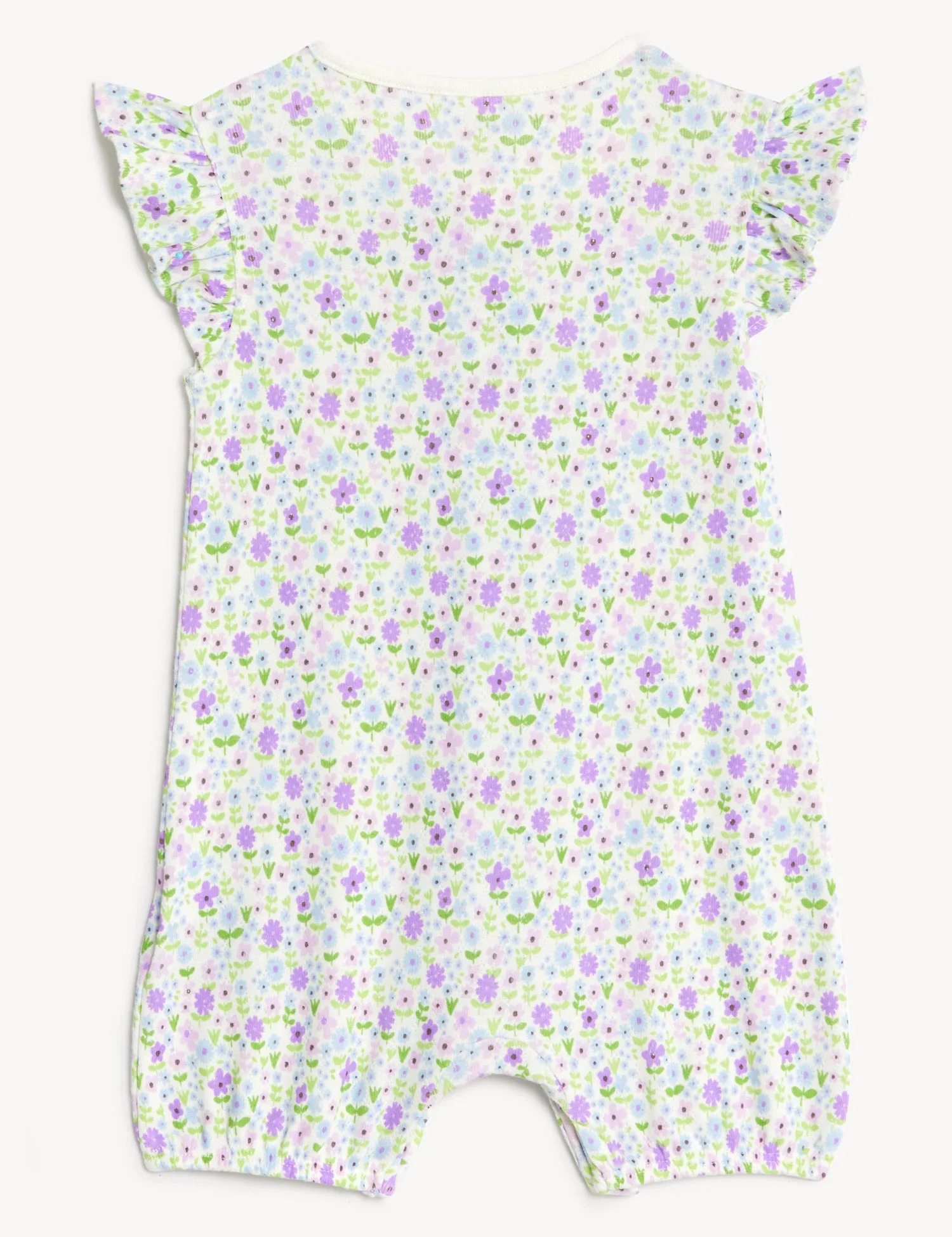 2pk Pure Cotton Floral Rompers