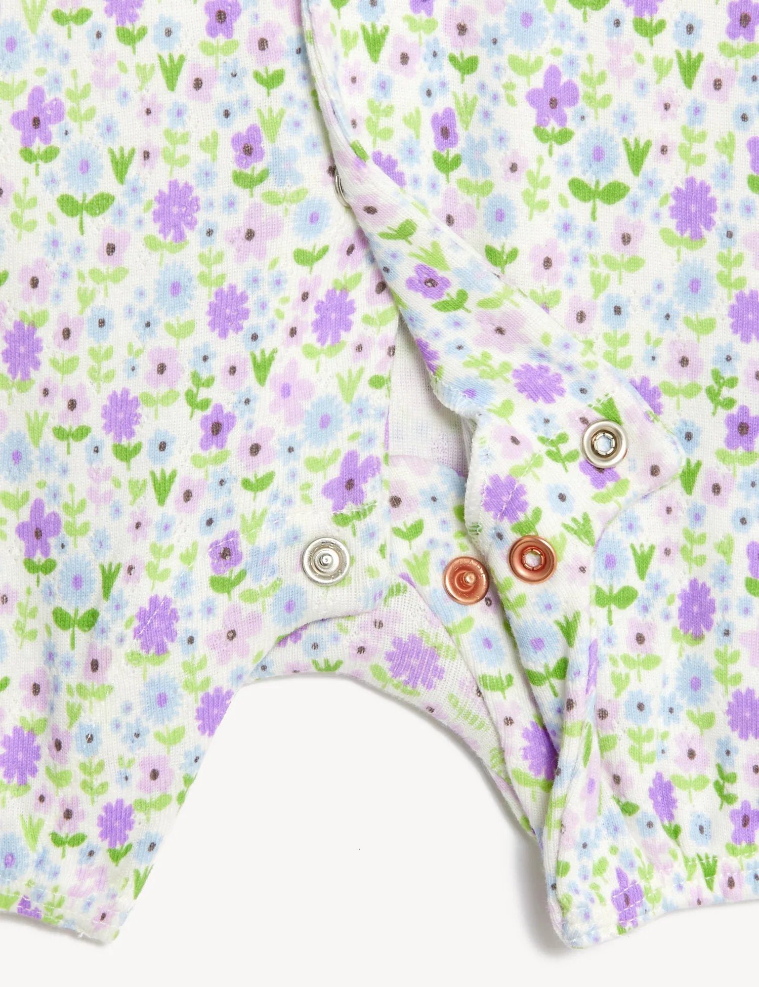 2pk Pure Cotton Floral Rompers