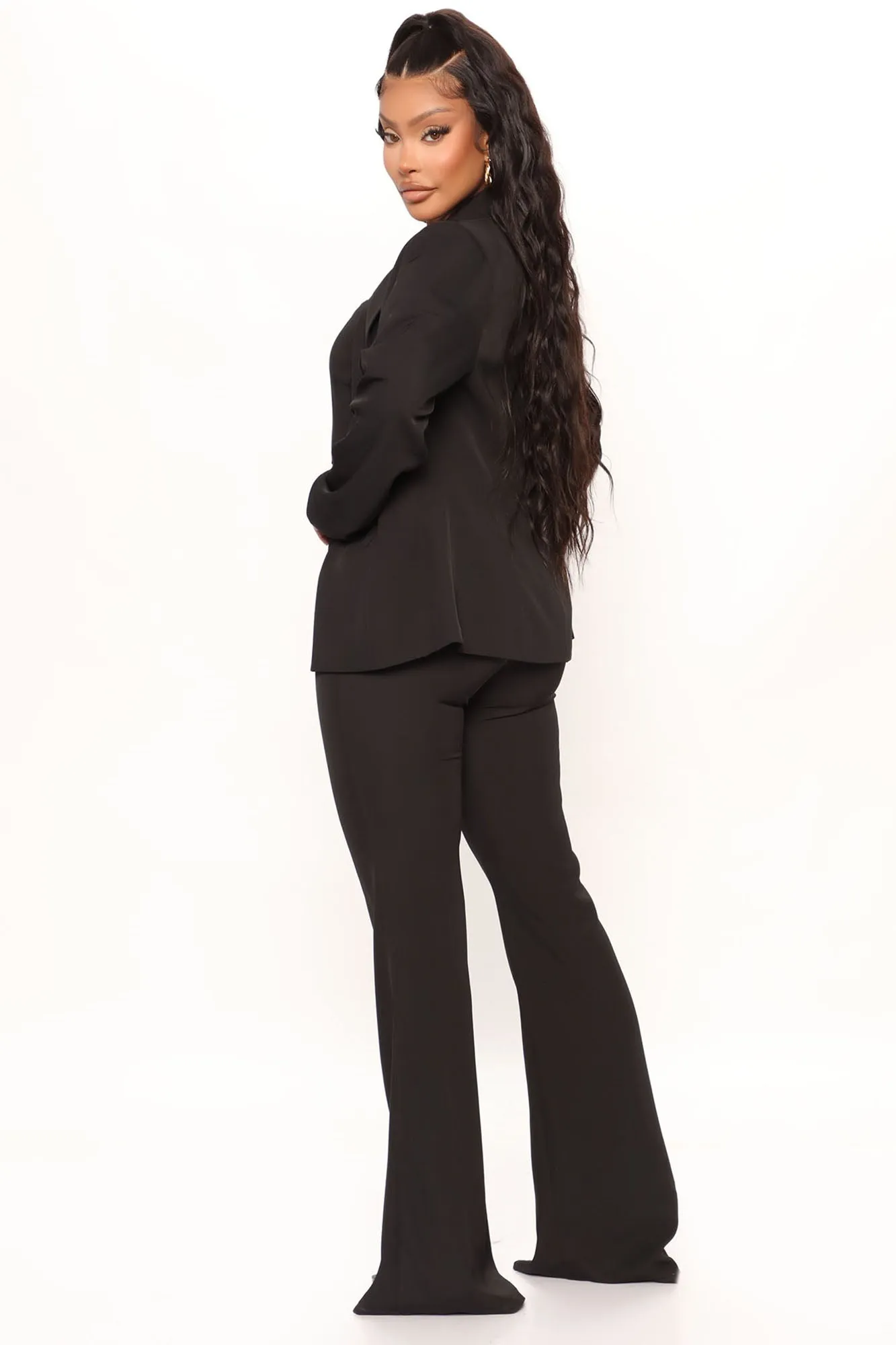 Adele 3 Piece Blazer Pant Set 34 - Black