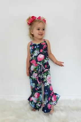 ALEXA NAVY ROSE FLORAL ROMPER