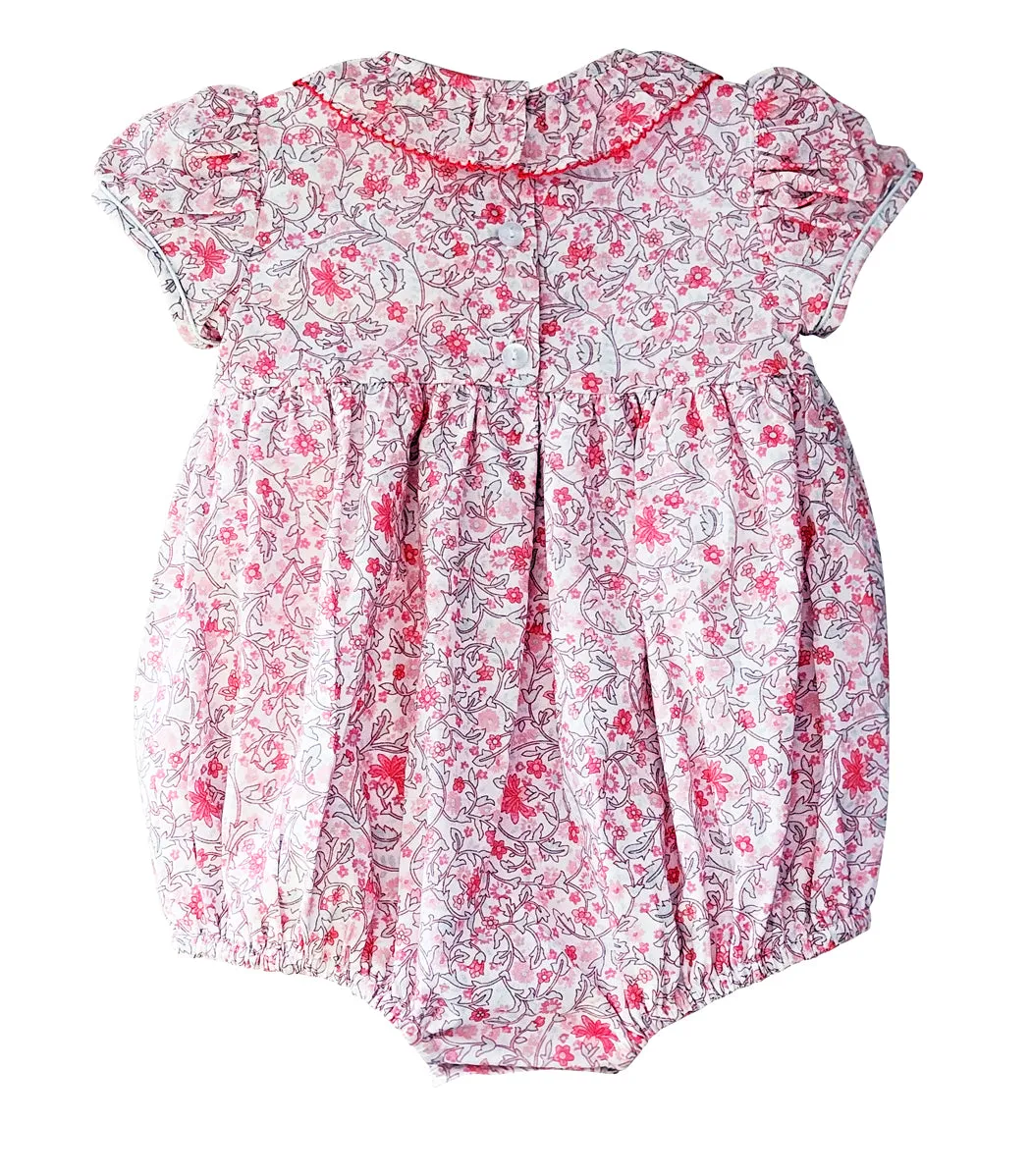 Baby Girl's "Peggy & Tom" Floral Bubble