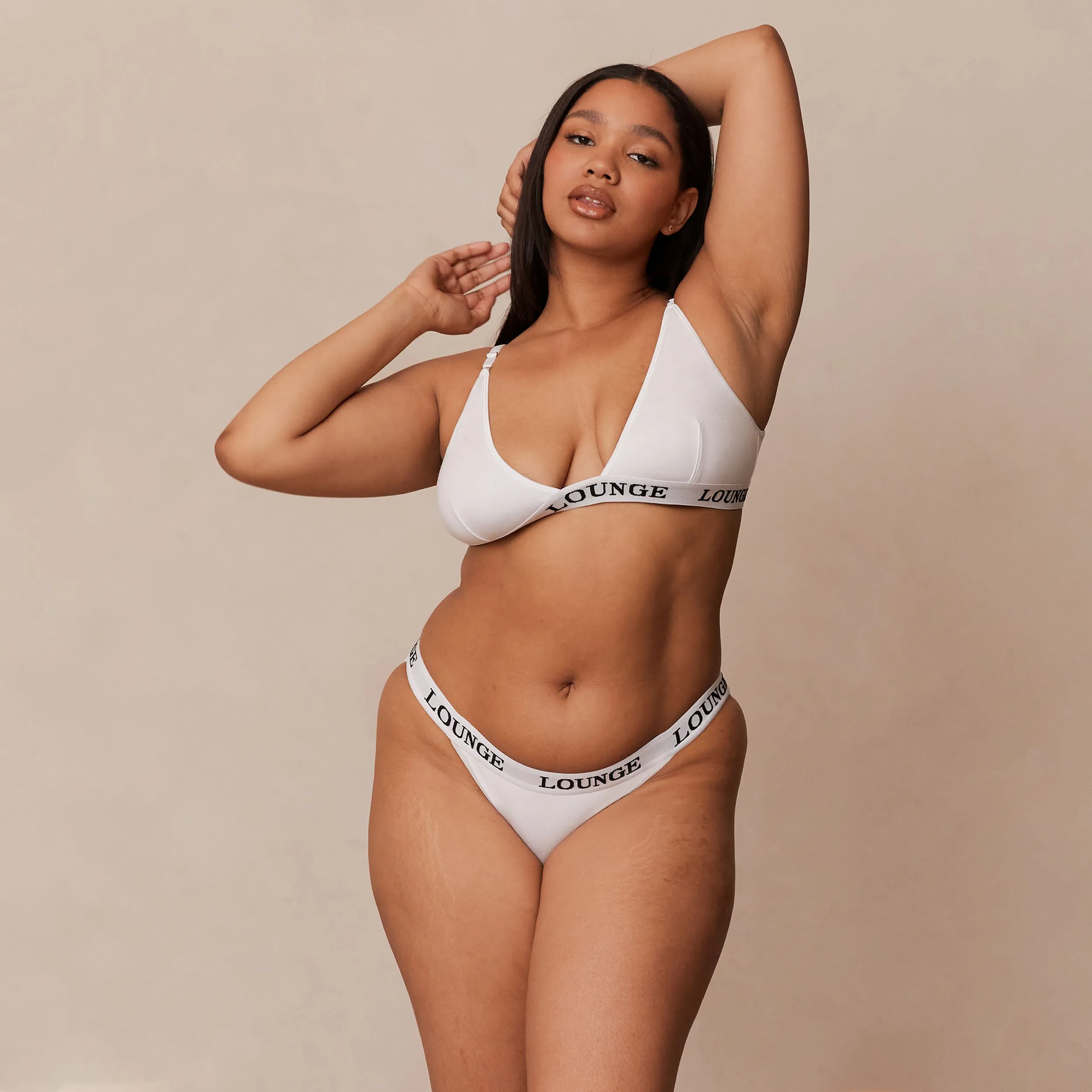 Bamboo Triangle Bra  - All White