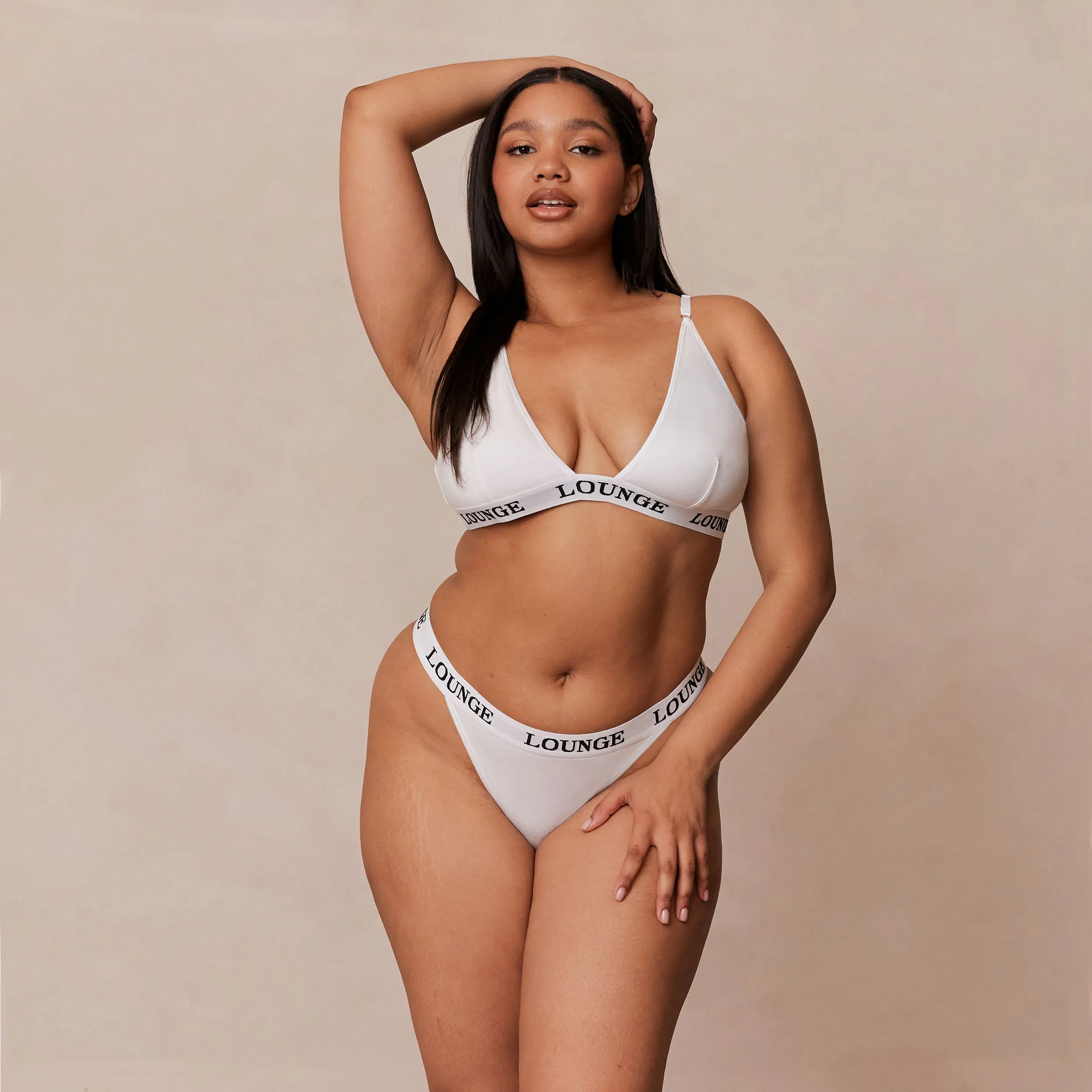 Bamboo Triangle Bra  - All White