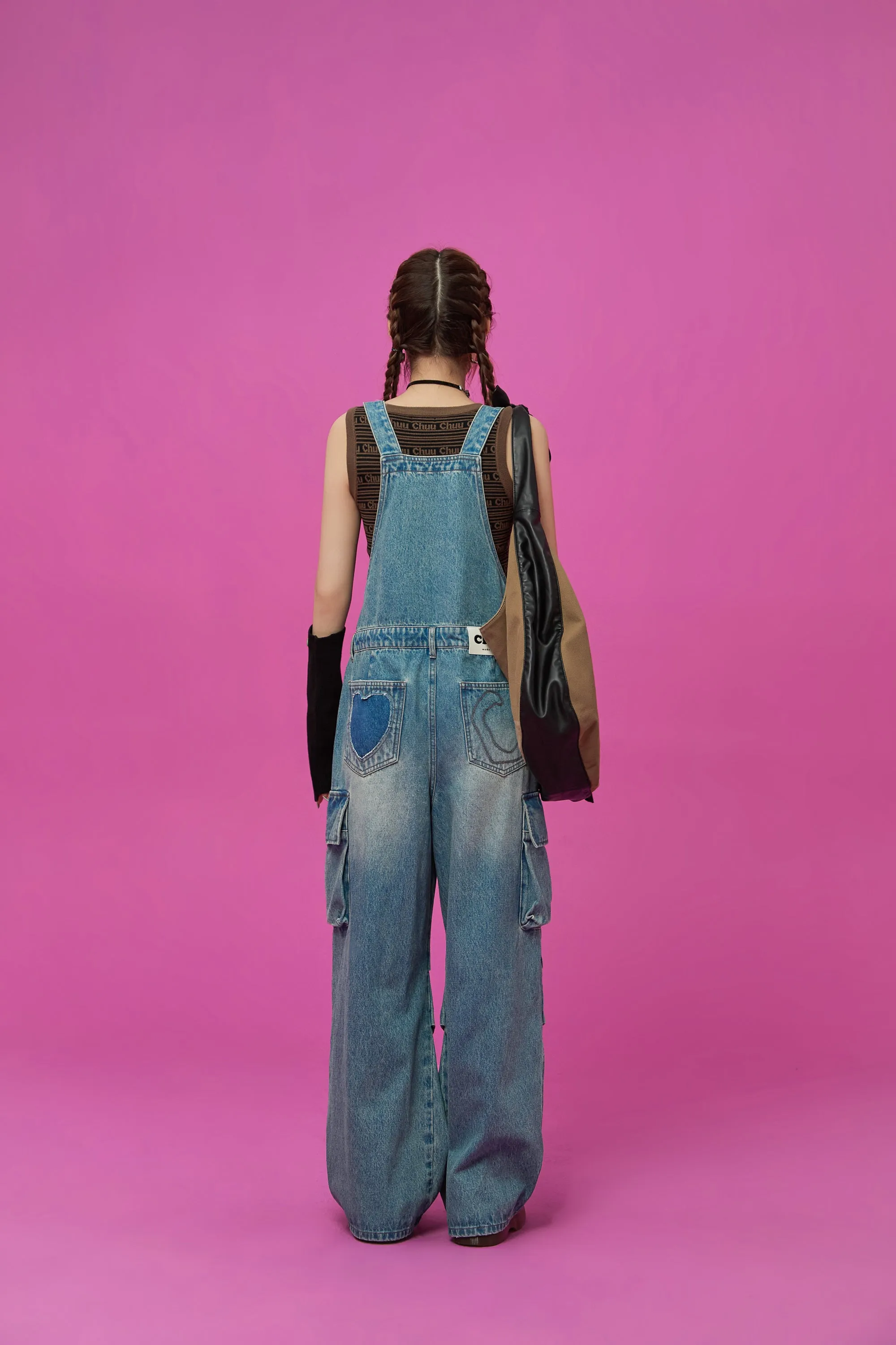 Big Pocket Denim Overalls