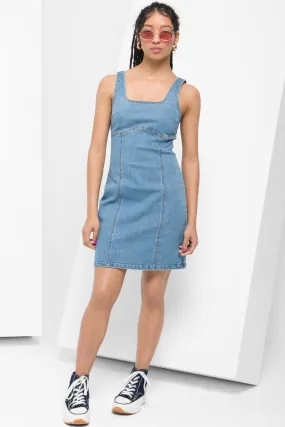 Bodycon Denim Dress Blue