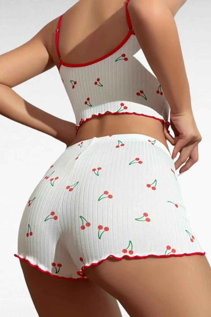 Bows & Cherries Print Lounge Set