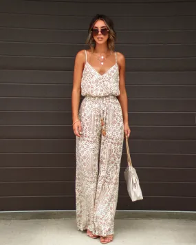 Brighton Beach Sleeveless Printed Jumpsuit