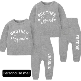 Brother Squad Personalised Heather Grey Lounge Sets