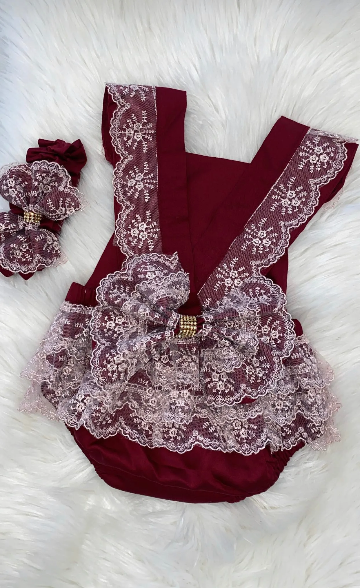 Burgundy Romper