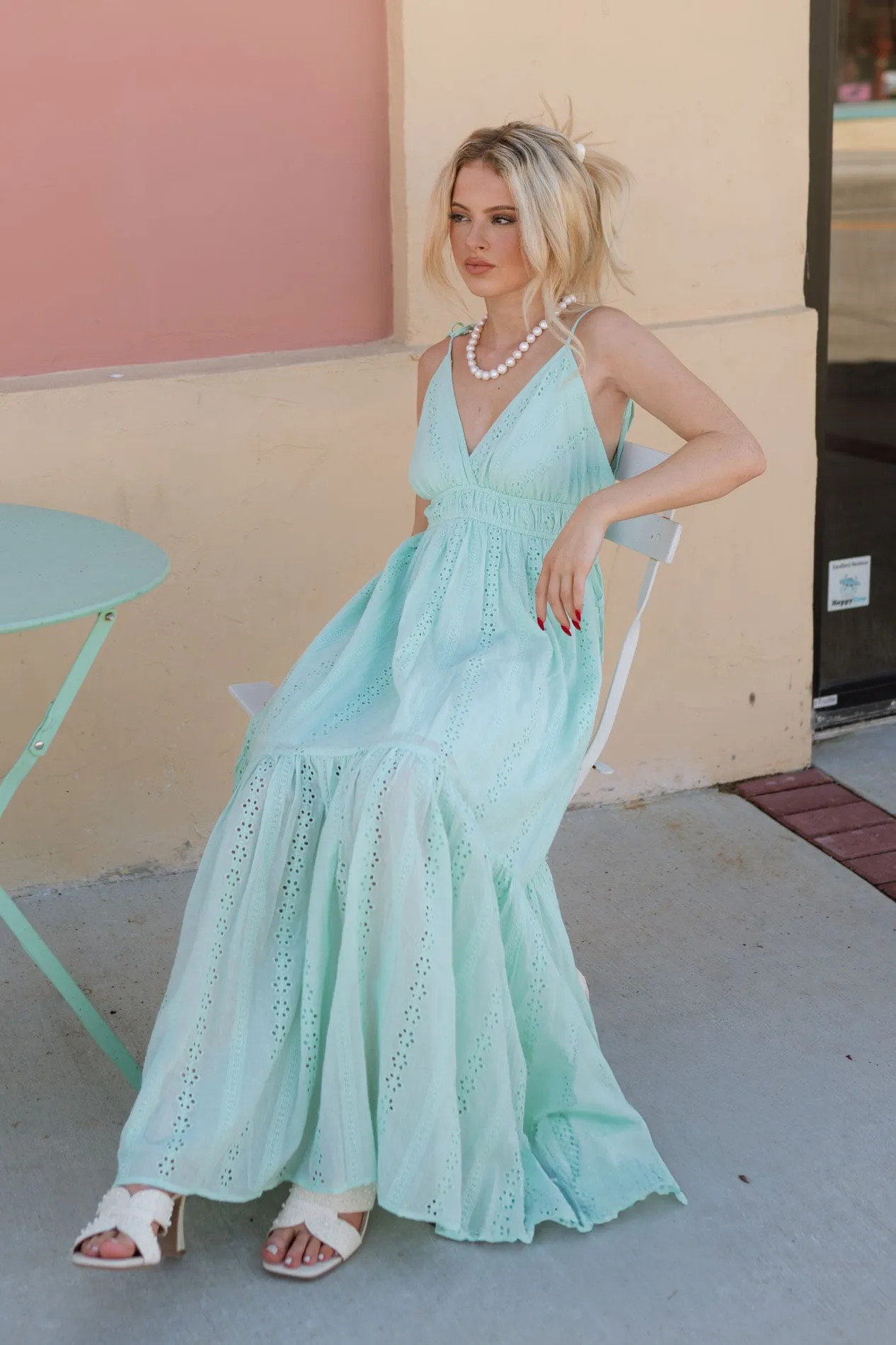 Cabo Seafoam Maxi Dress