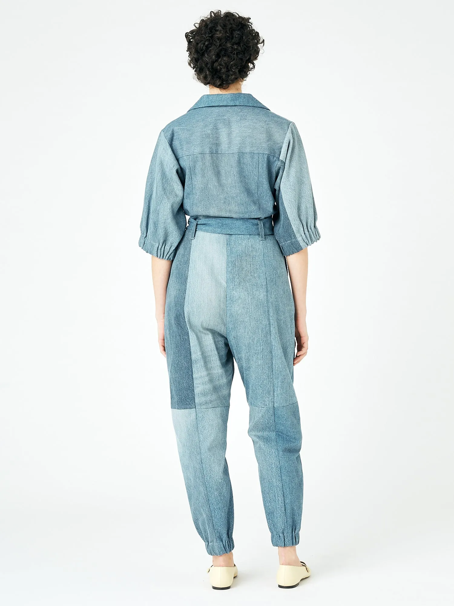 Classic Denim Jumpsuit Mid Blue