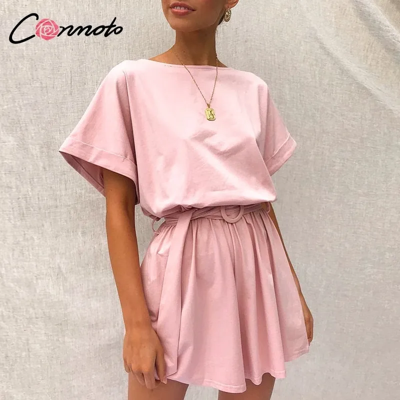 Conmoto Solid Casual 2019 Summer Women Playsuits Romper