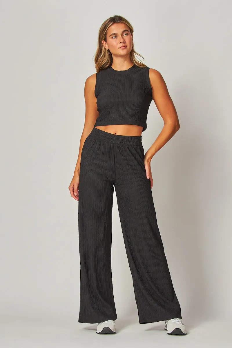 Crinkle Textured 2pc Loungewear Set