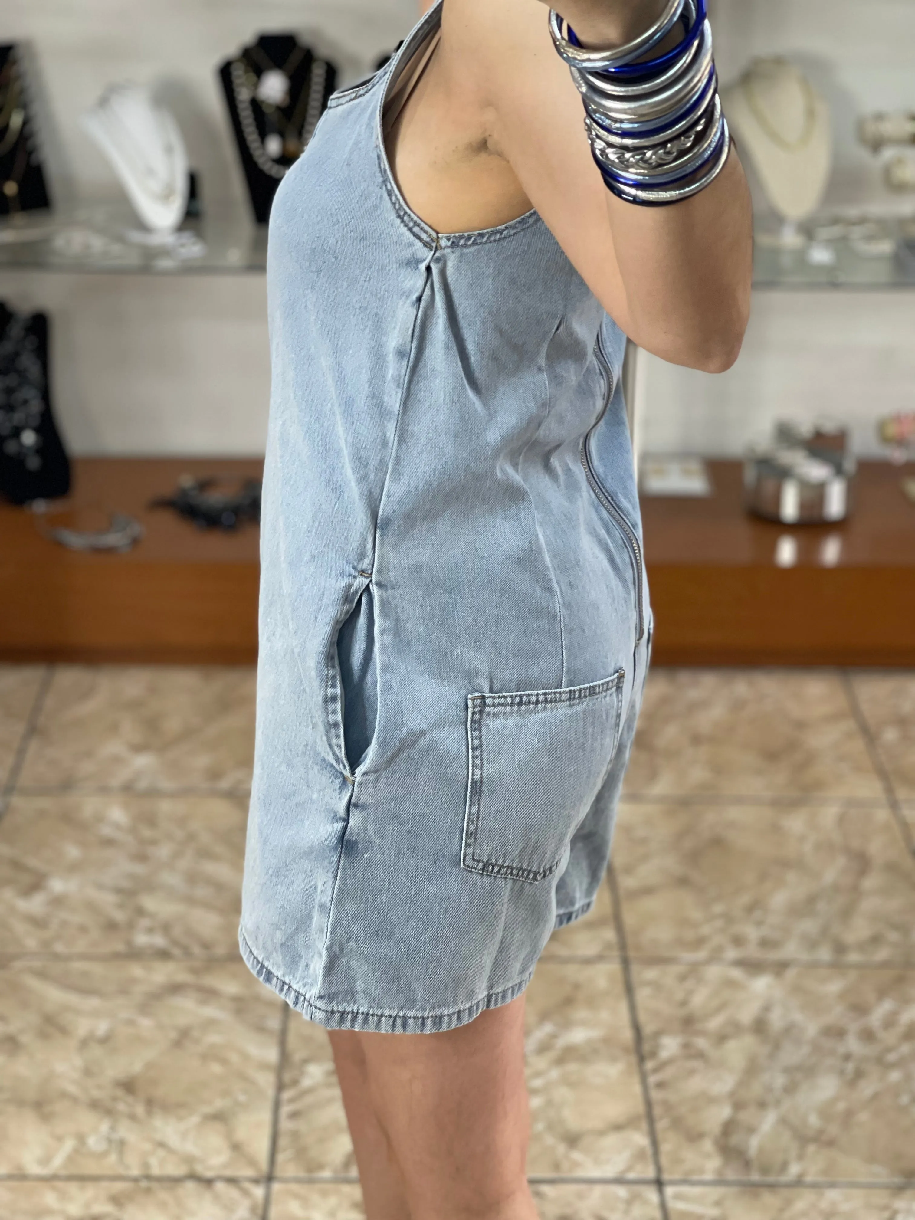 Denim Romper