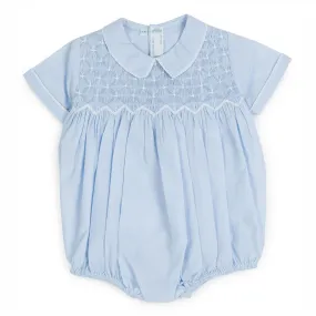 Diamond Smocked Creeper Blue