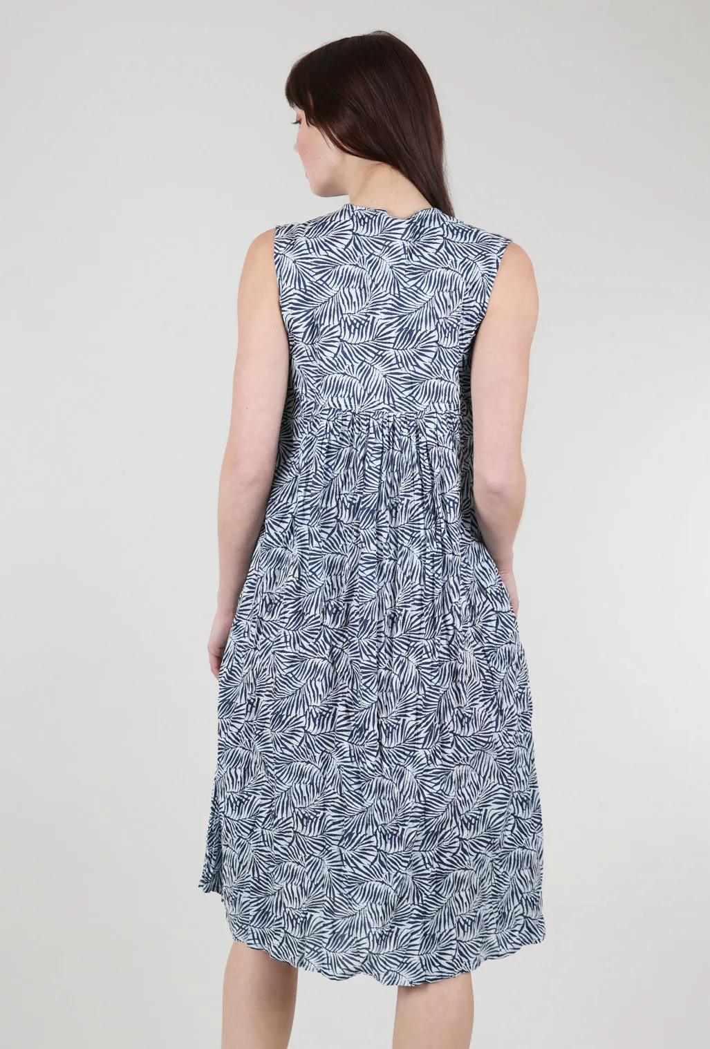 Fern Print Lor Dress, Navy