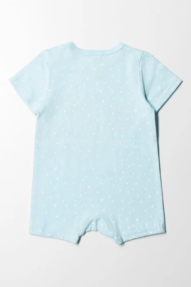 Flower Romper Girl Blue