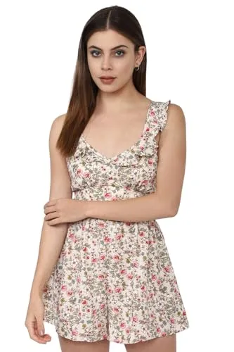 FOREVER 21 women's Polyester Classic Ankle Length Dress (460163_White