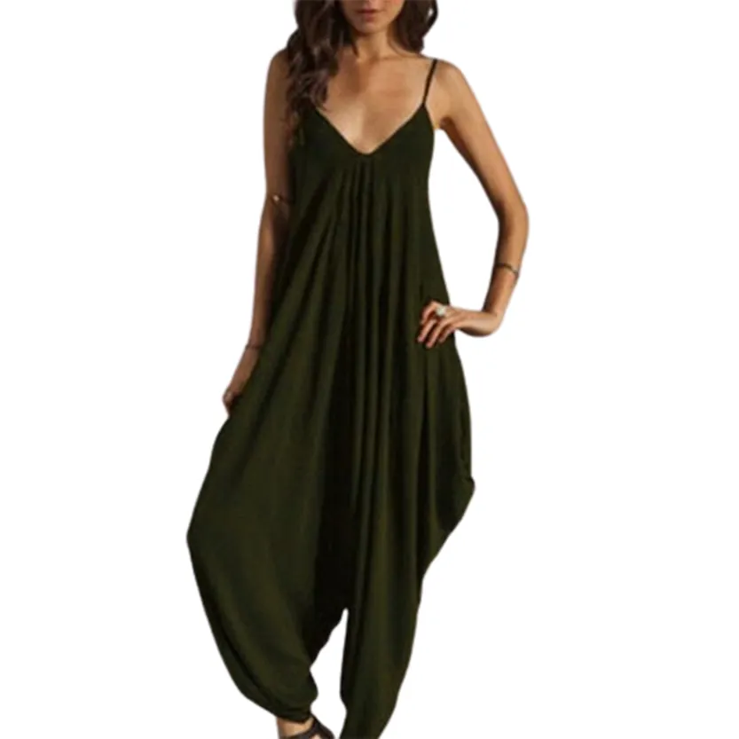 Funki Buys | Pants | Women's Elegant Loose Fit Strappy Romper