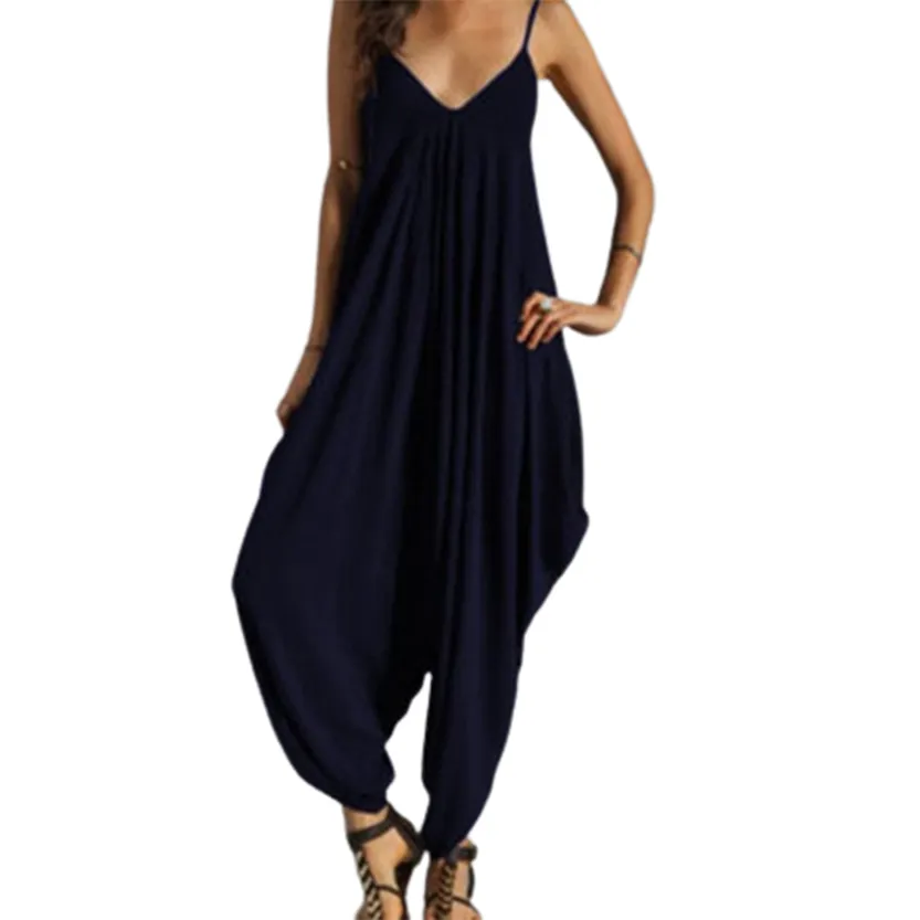 Funki Buys | Pants | Women's Elegant Loose Fit Strappy Romper