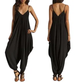 Funki Buys | Pants | Women's Elegant Loose Fit Strappy Romper