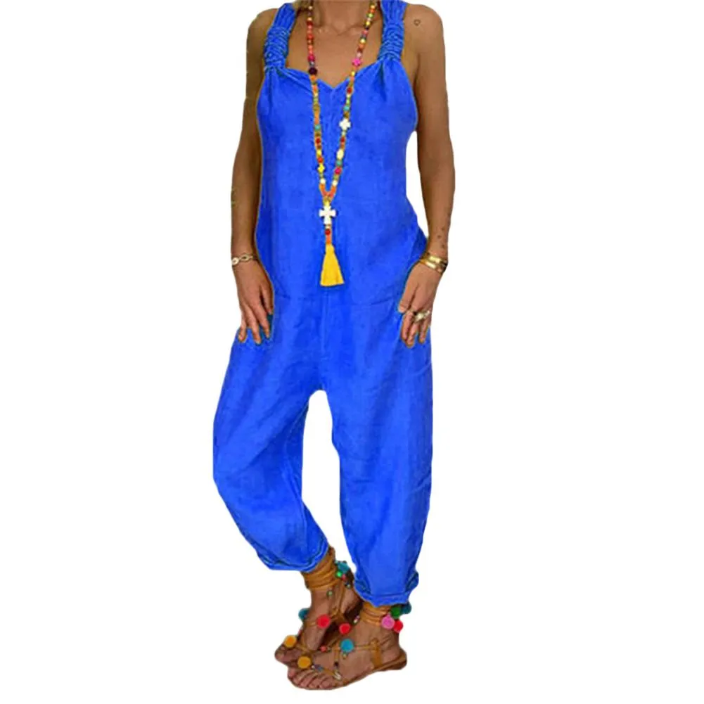 Funki Buys | Pants | Women's Knotted Strap Bib Style Overalls