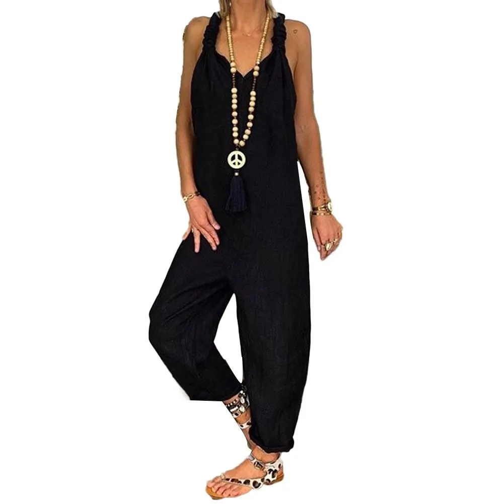 Funki Buys | Pants | Women's Knotted Strap Bib Style Overalls