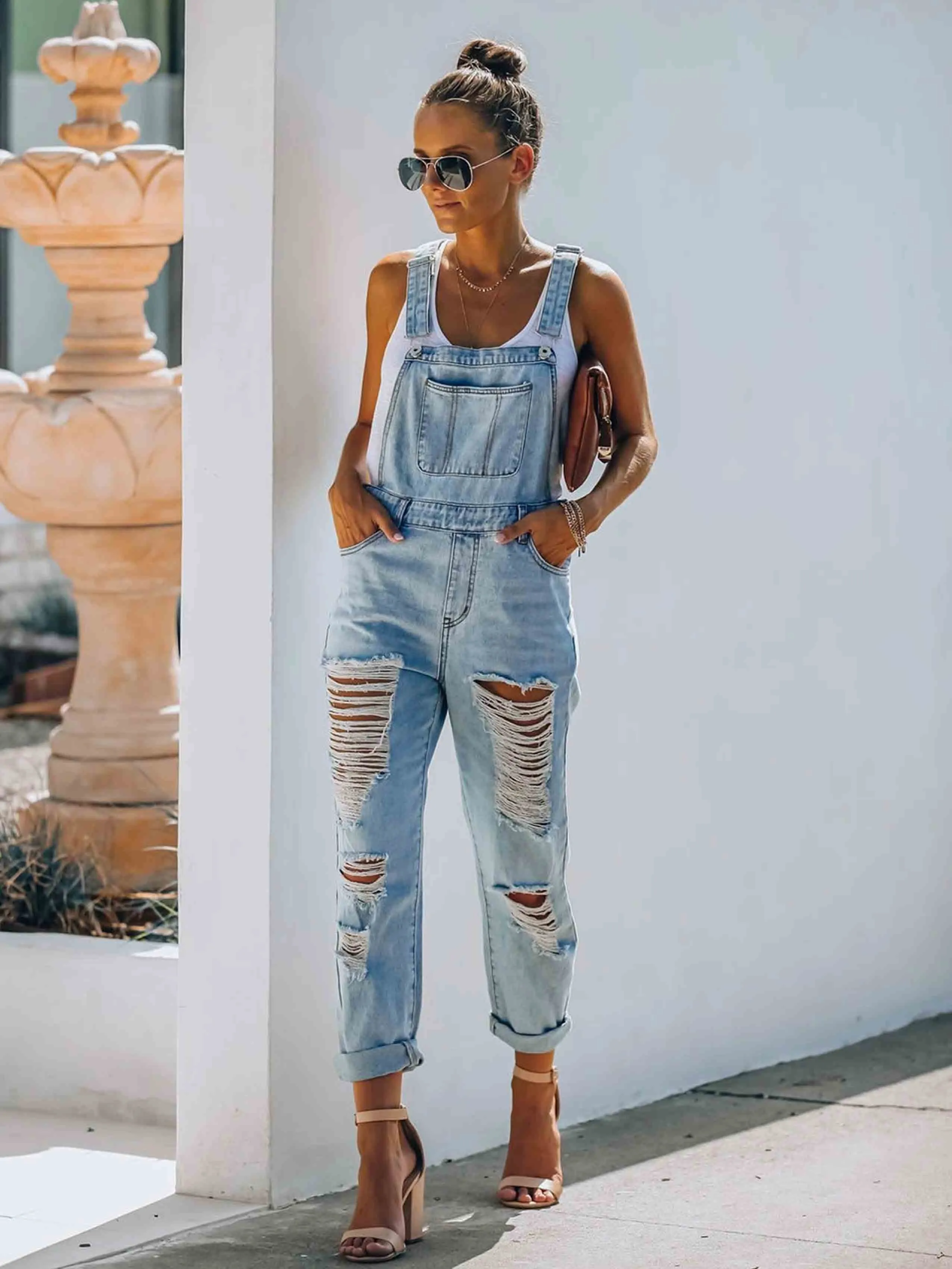 iForgirls Ripped Denim Jumpsuit