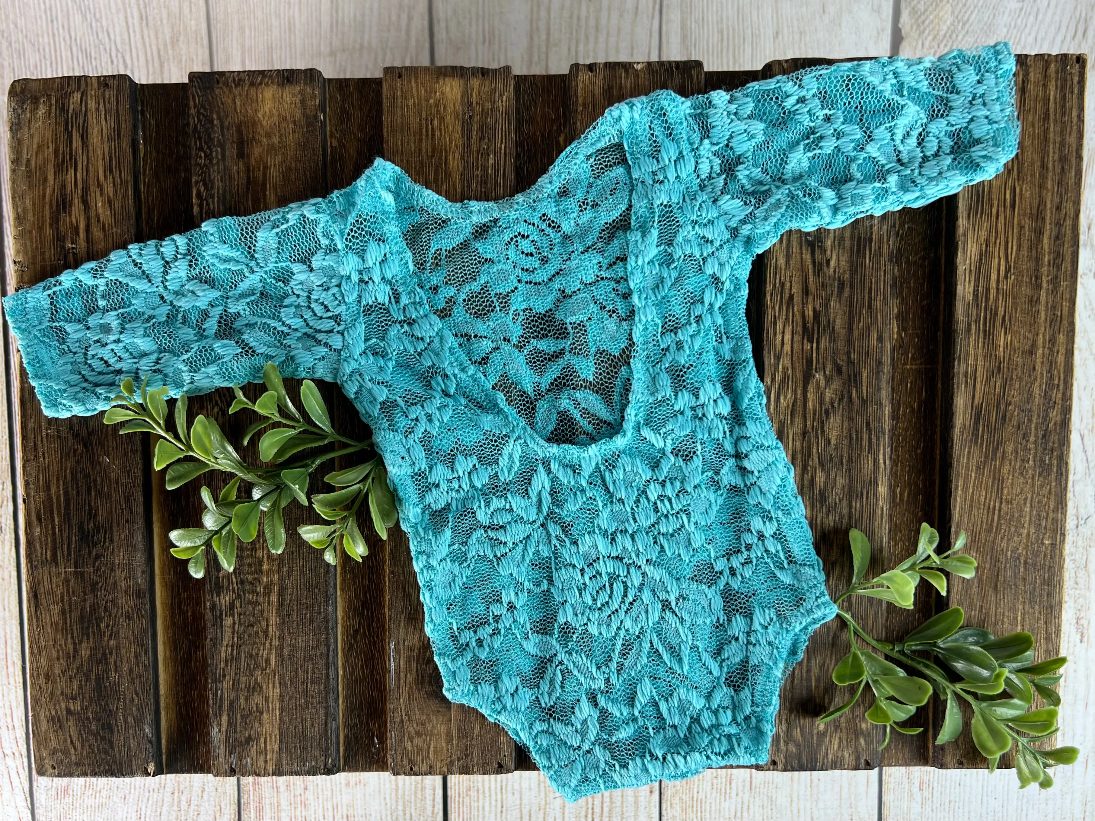 Lace Bodysuit - Turquoise