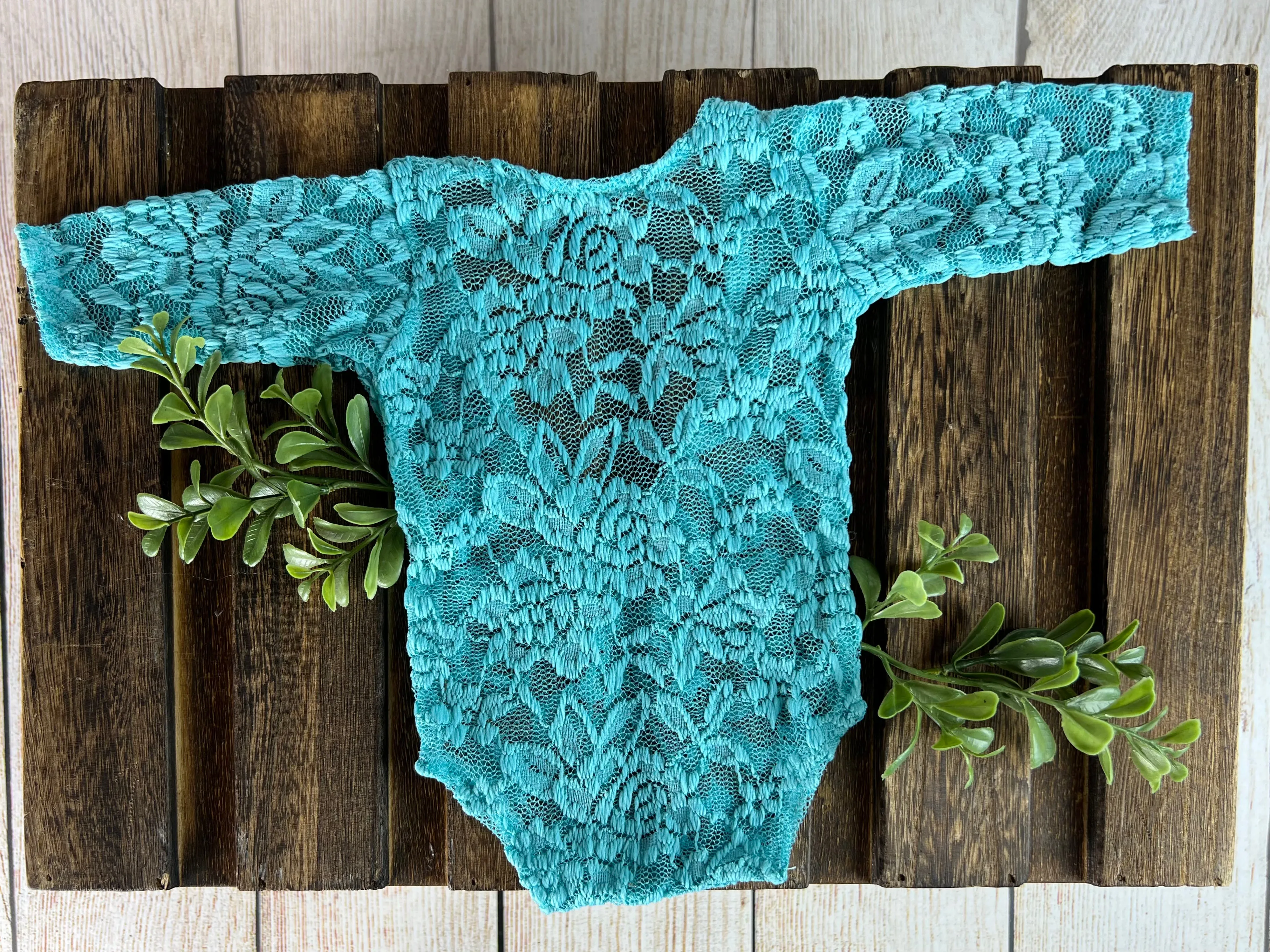 Lace Bodysuit - Turquoise