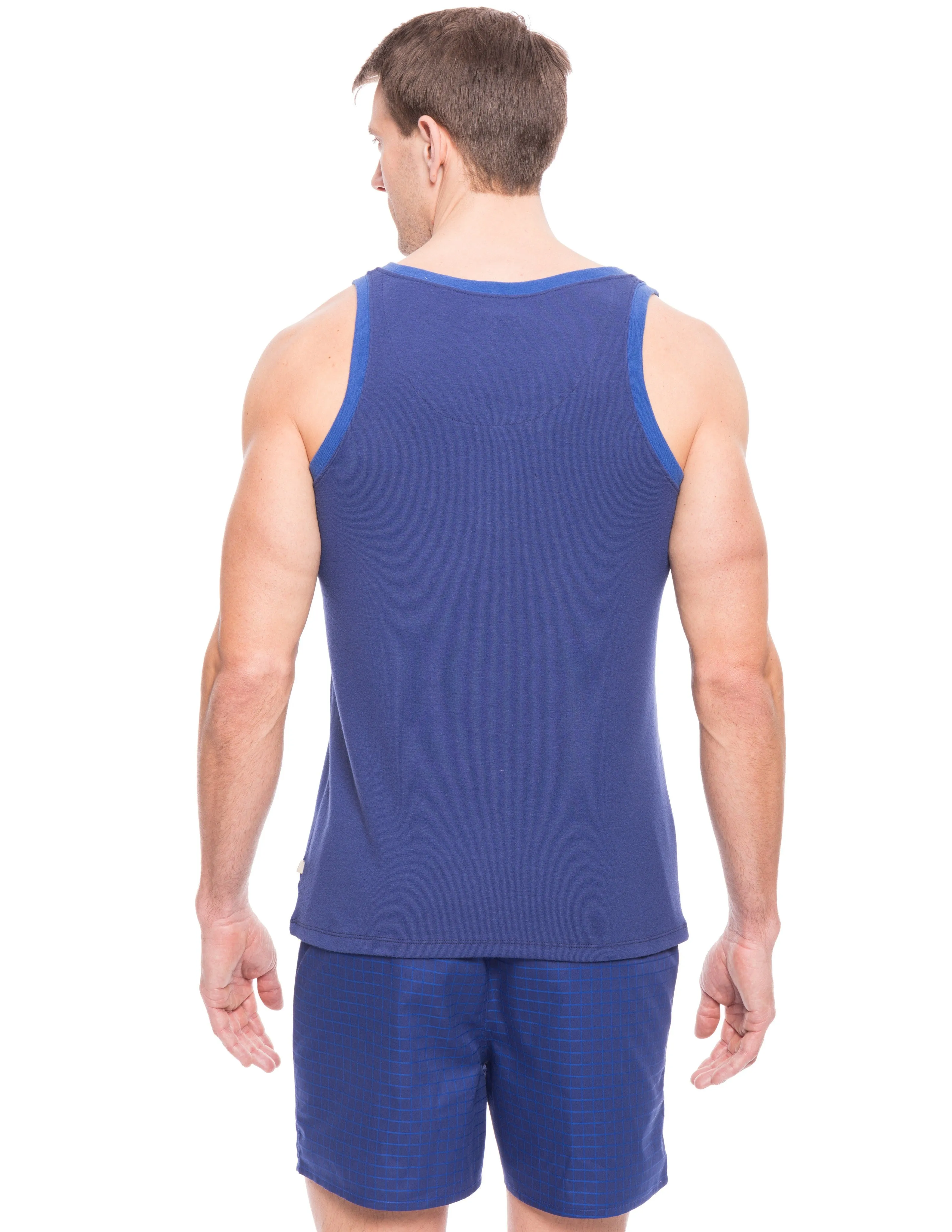 Men's Premium Cotton Boxer Tank Top Lounge Set