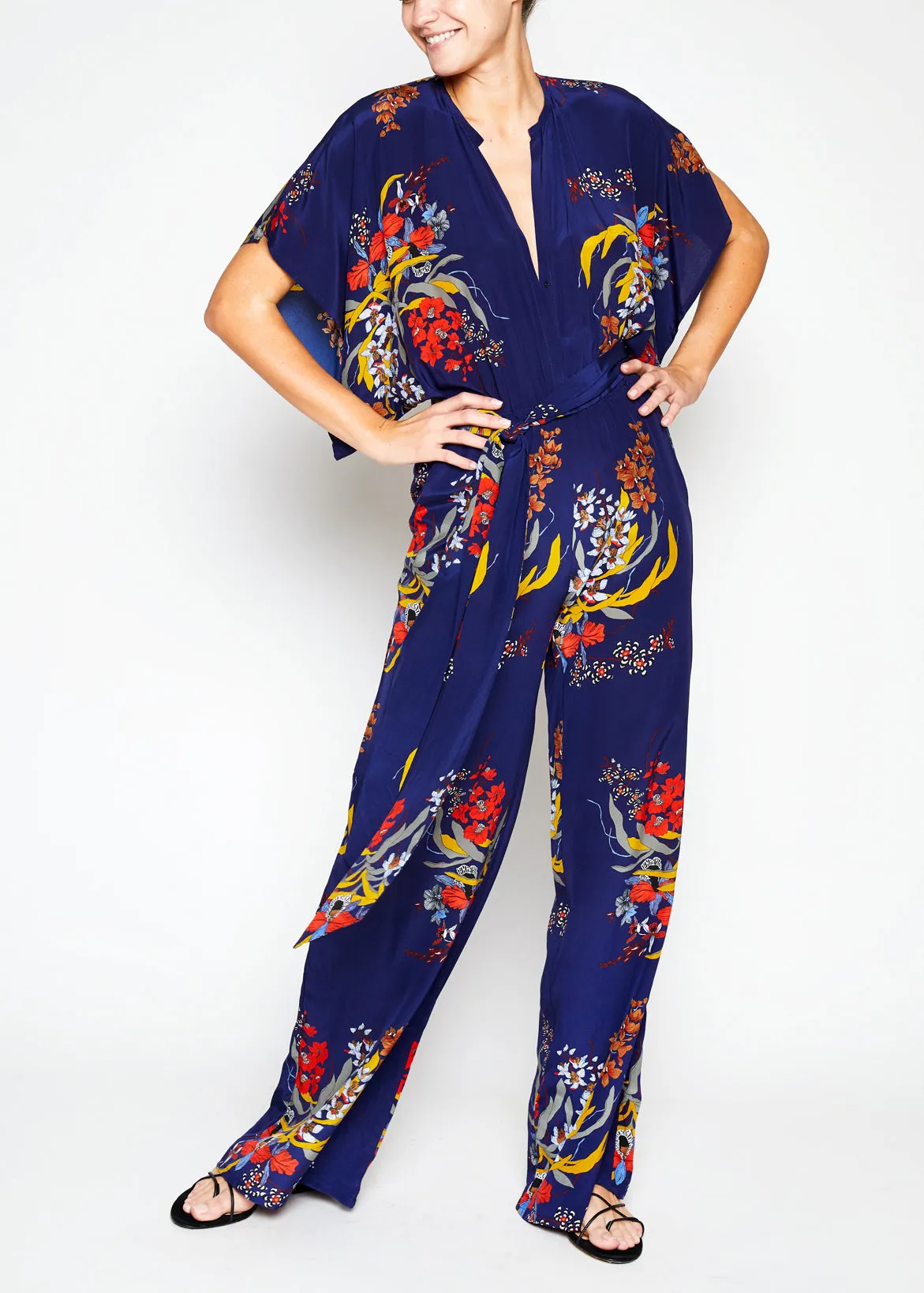 Natasha Navy Floral Jumpsuit