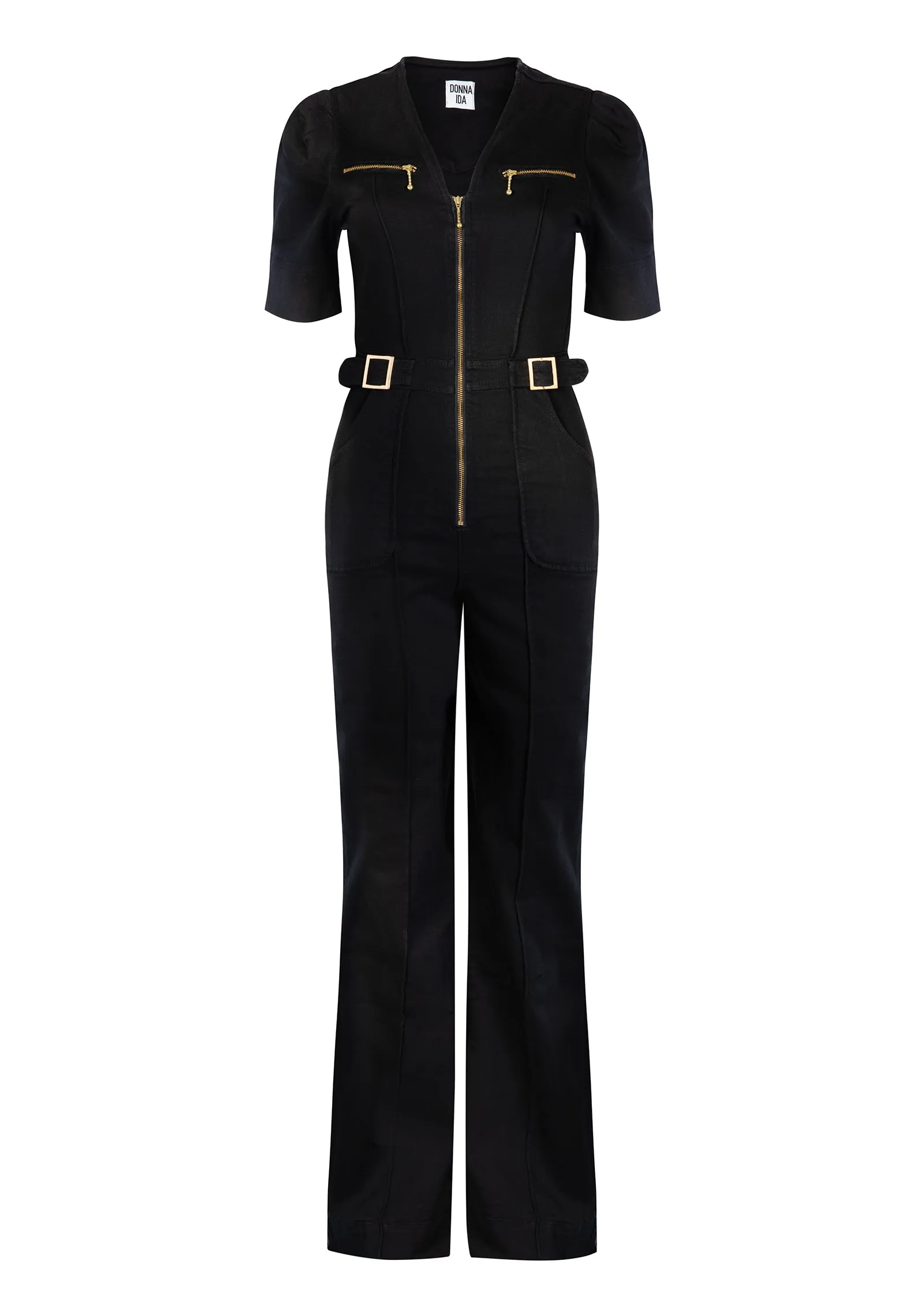 Opal The Softly Curved Jumpsuit | Blackest [Black Denim]