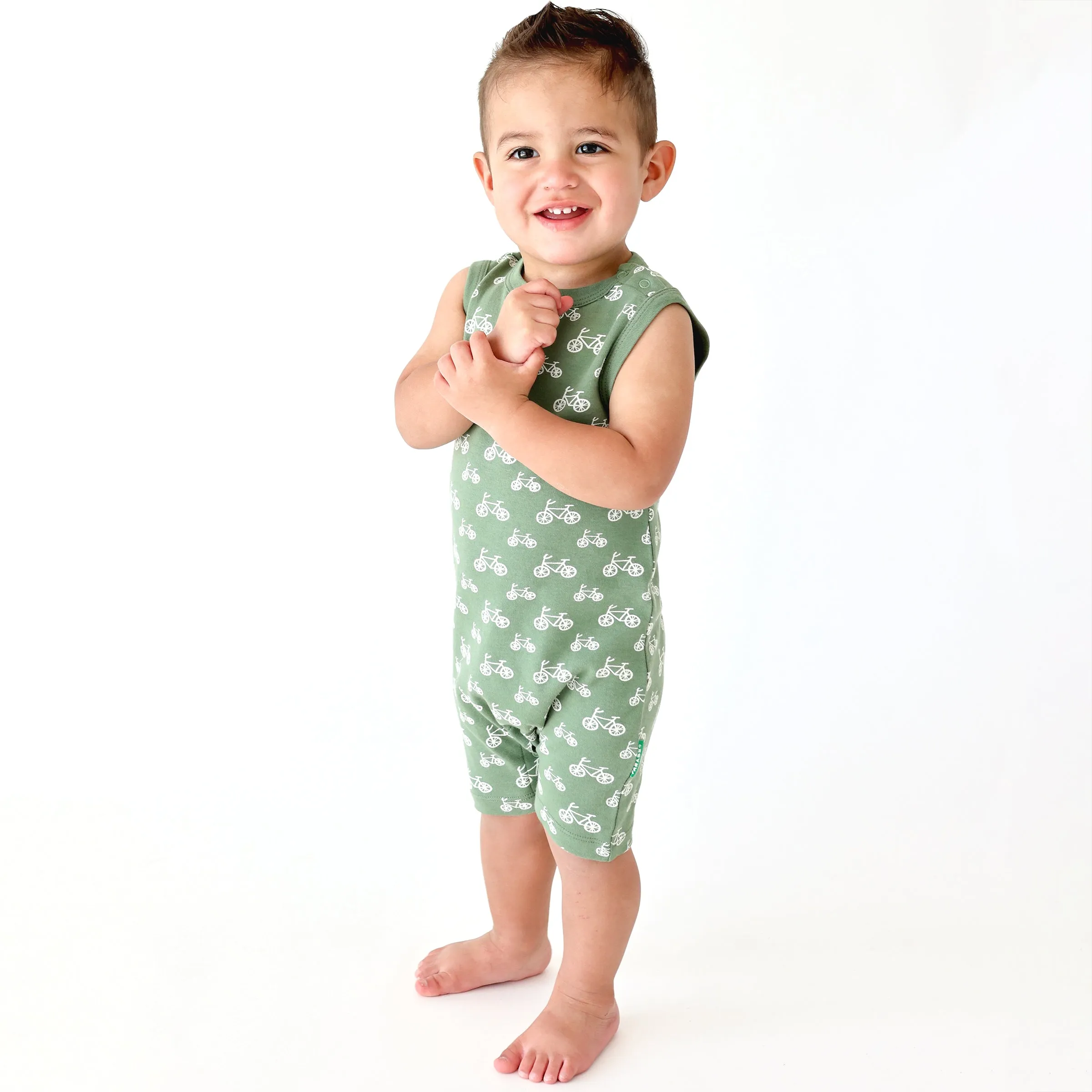 Organic Tank Rompers - Signature Prints