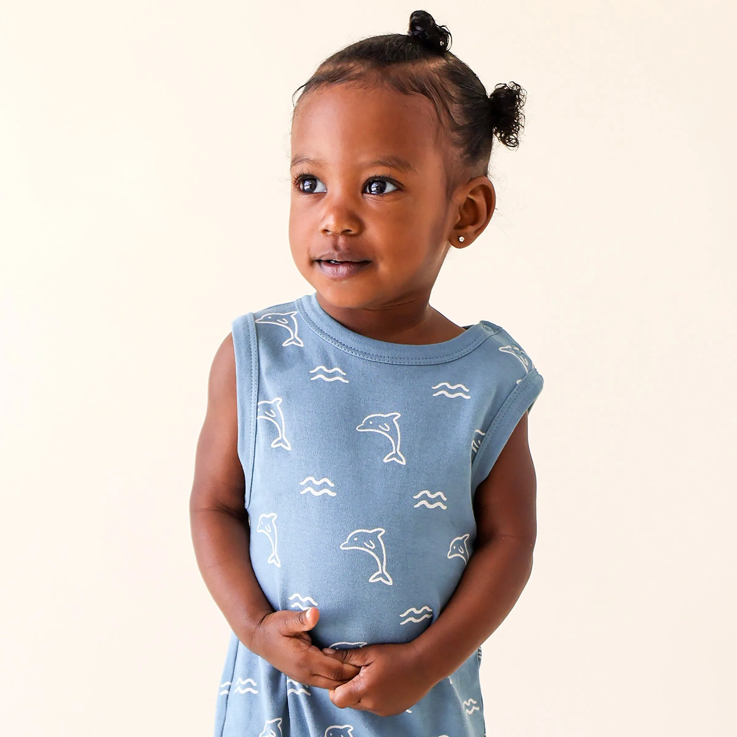 Organic Tank Rompers - Signature Prints