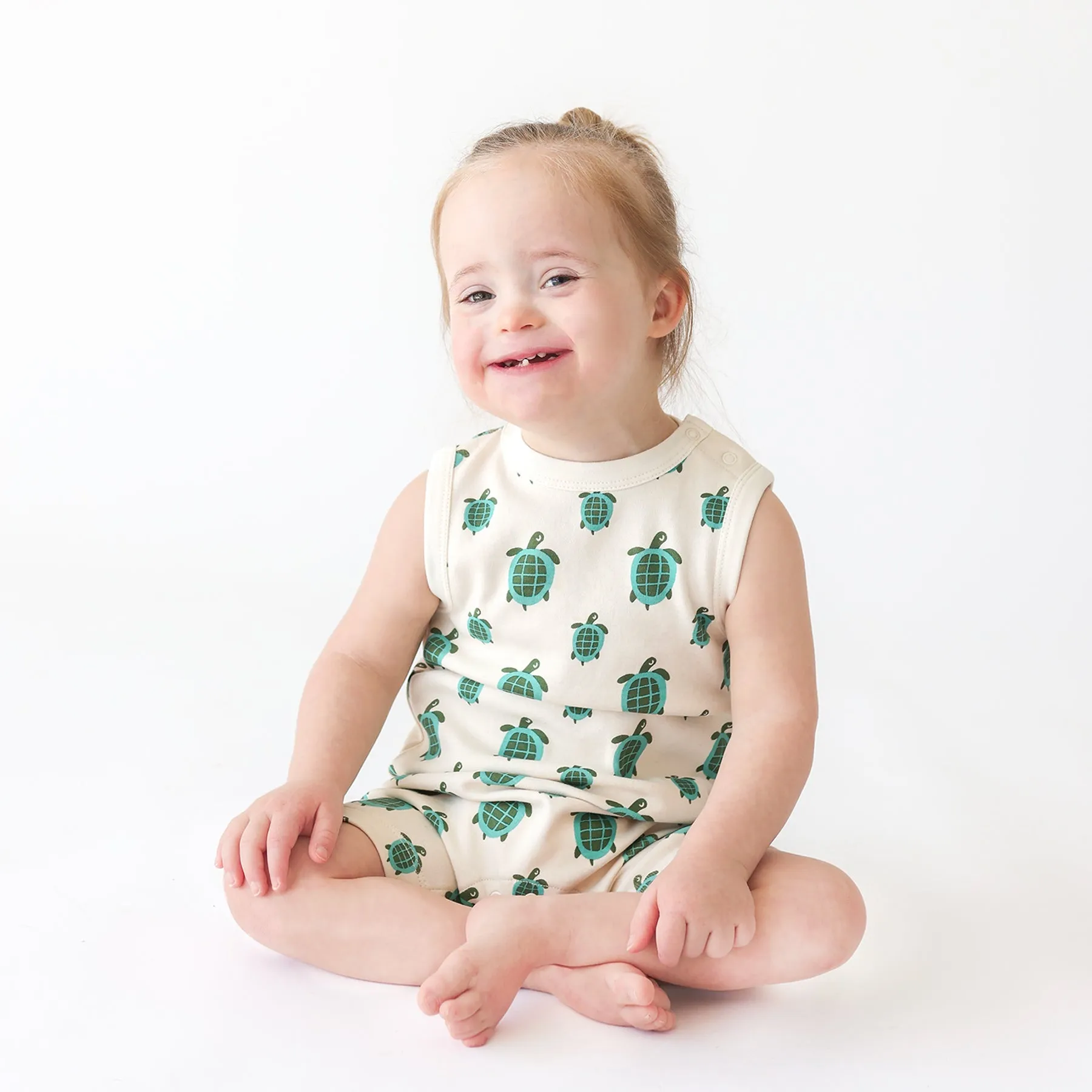 Organic Tank Rompers - Signature Prints