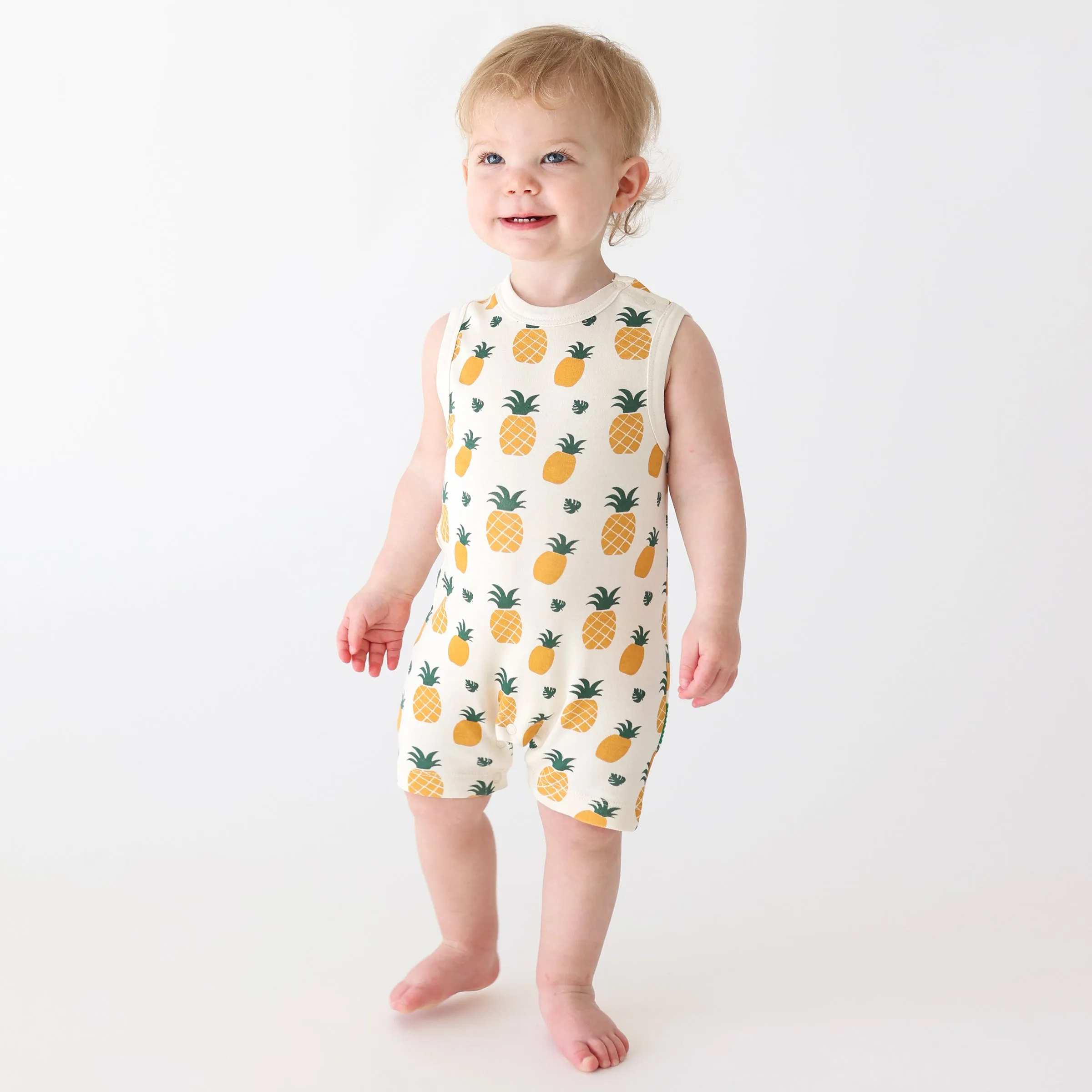 Organic Tank Rompers - Signature Prints