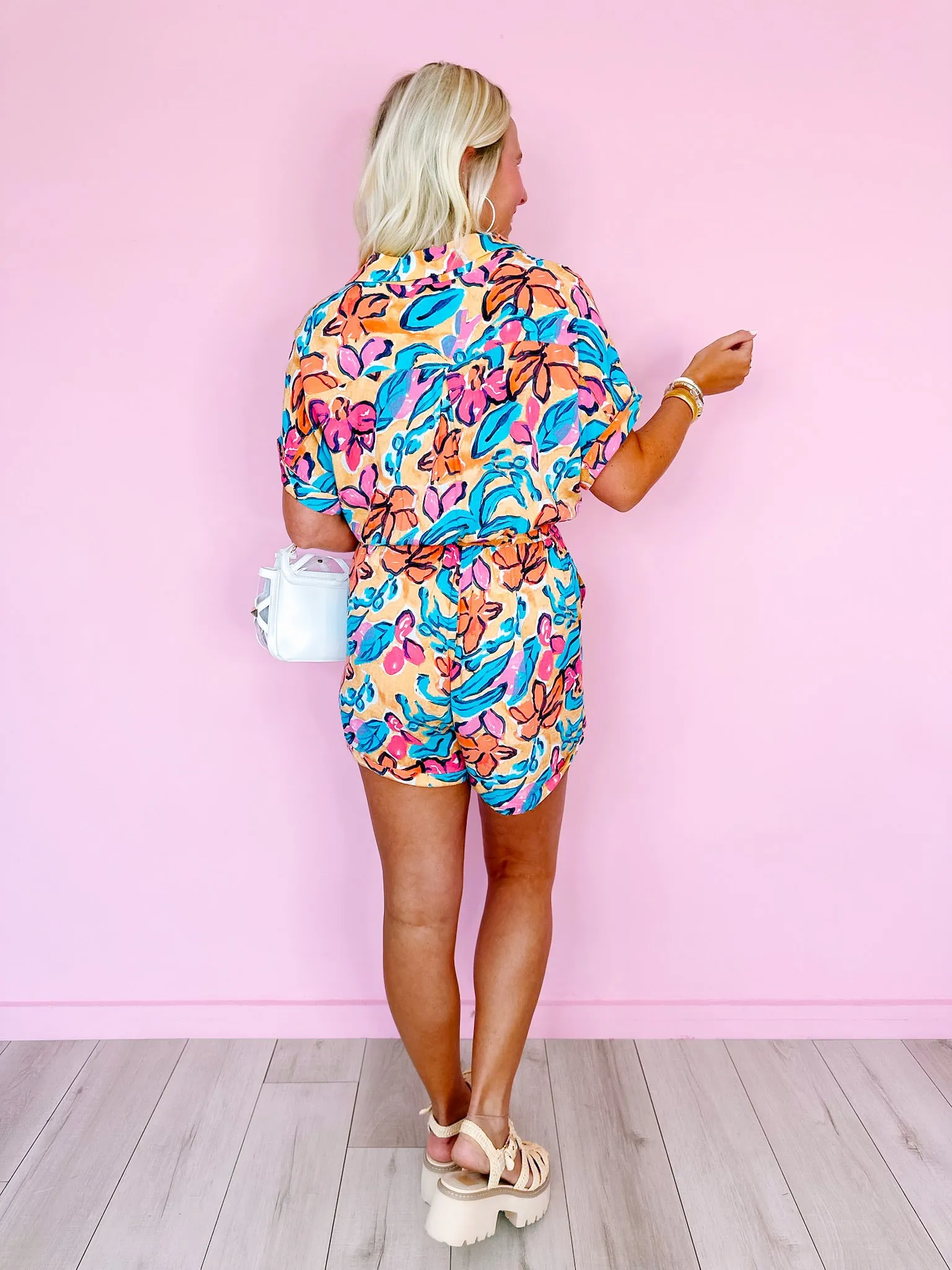 PAINTING PETALS LINENY ROMPER