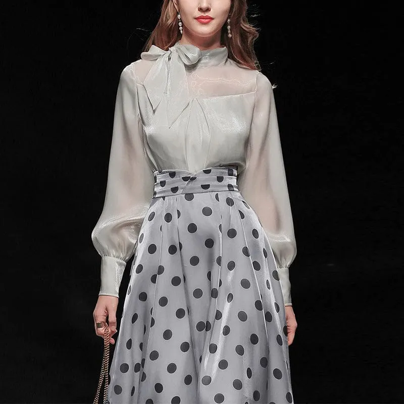 Polka Dot Perfection two-piece skirt set