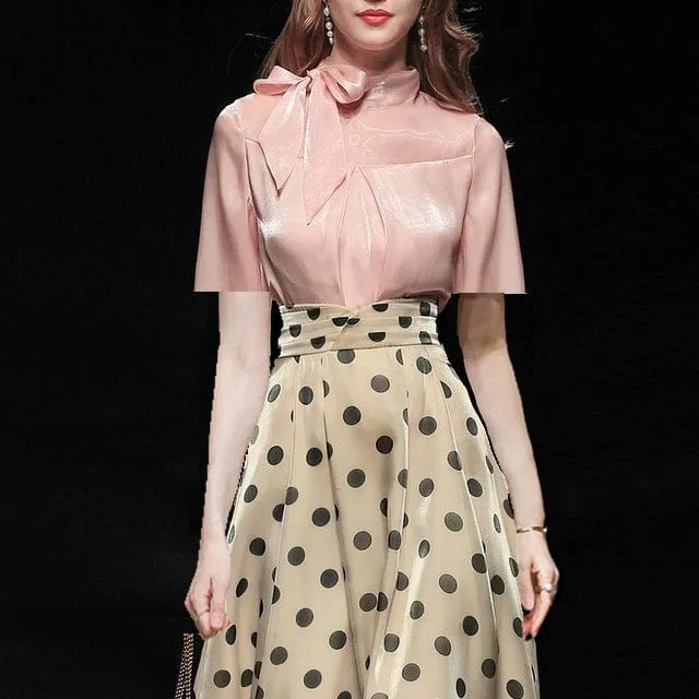 Polka Dot Perfection two-piece skirt set