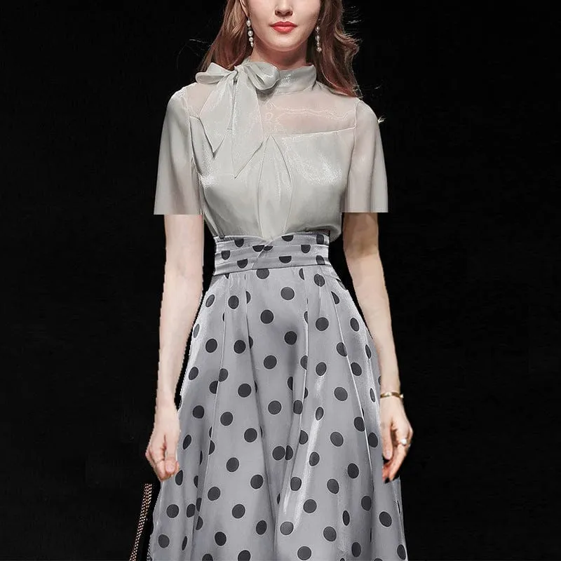 Polka Dot Perfection two-piece skirt set