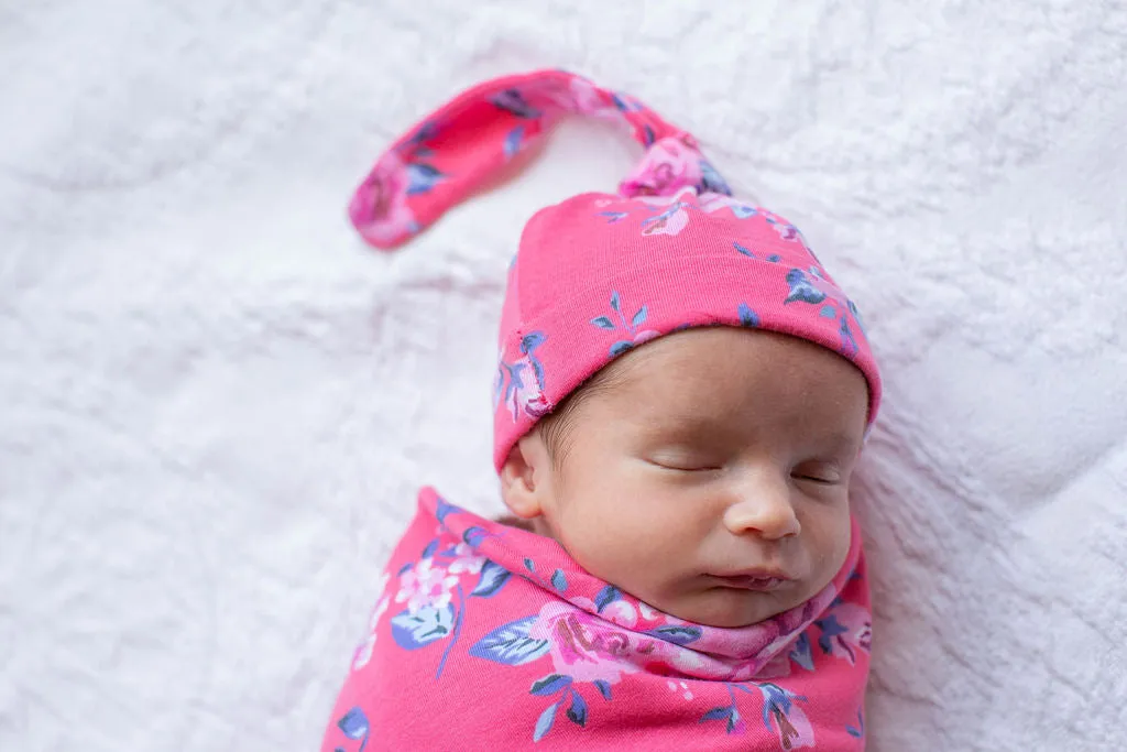 Rose Pregnancy Robe & Swaddle Set & Dad T-Shirt & Pet Bandana