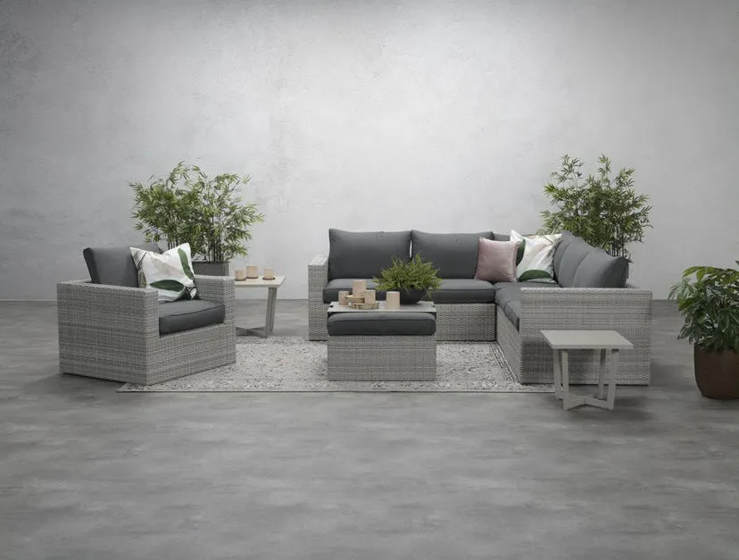 The Cadiz Modular L Shape Set- Cloudy Grey