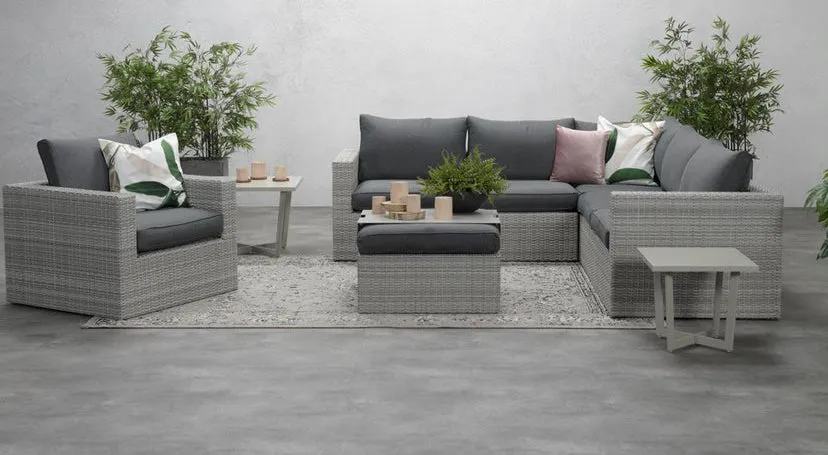 The Cadiz Modular L Shape Set- Cloudy Grey