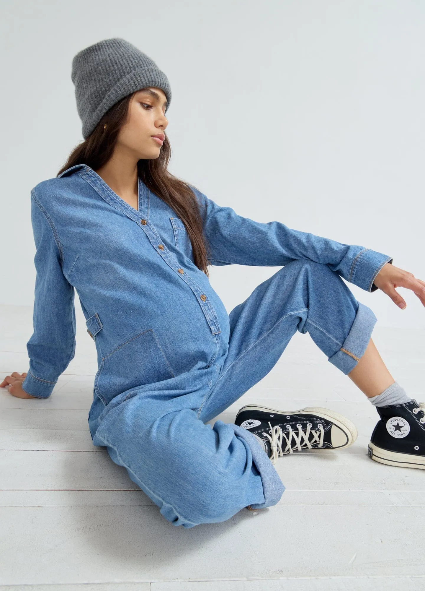 The Everyday Nursing Denim Jumpsuit