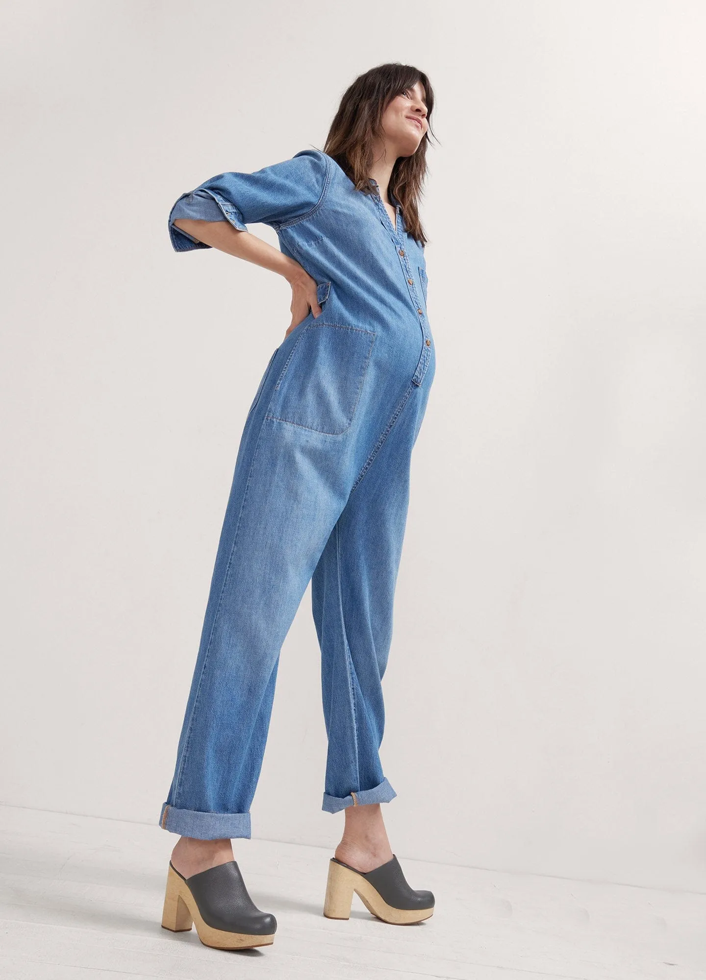 The Everyday Nursing Denim Jumpsuit