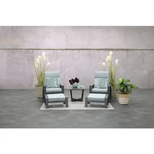 The Monaco Aluminium Recliner Set