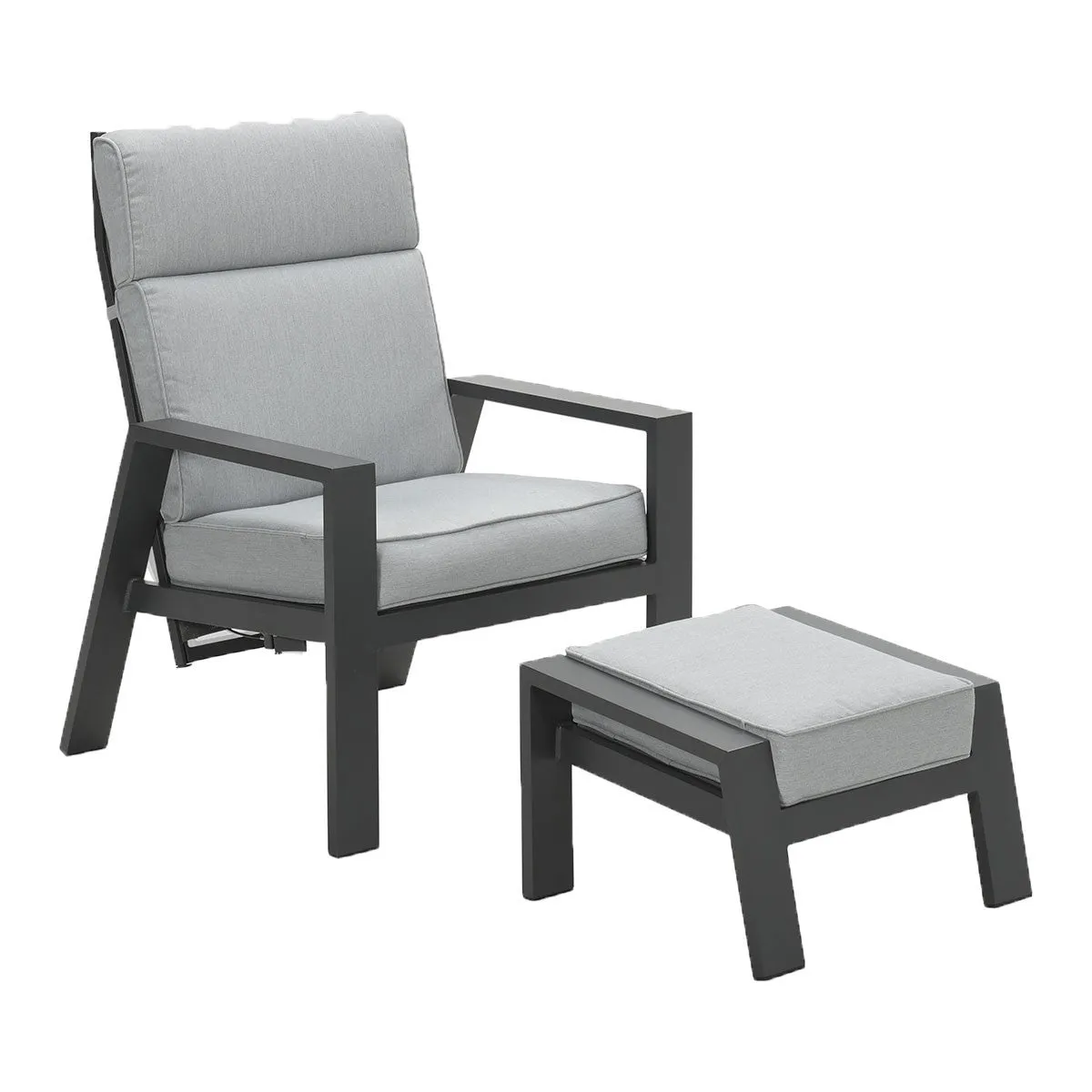 The Monaco Aluminium Recliner Set