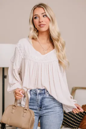 Time Standing Still Lace Trim Top