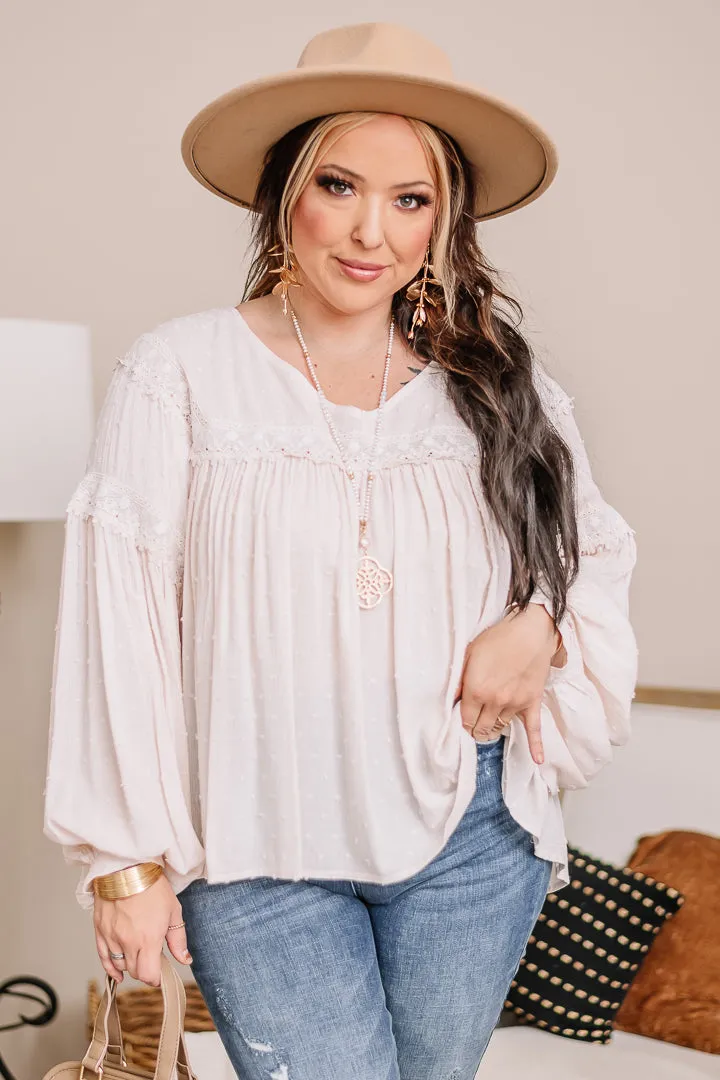 Time Standing Still Lace Trim Top